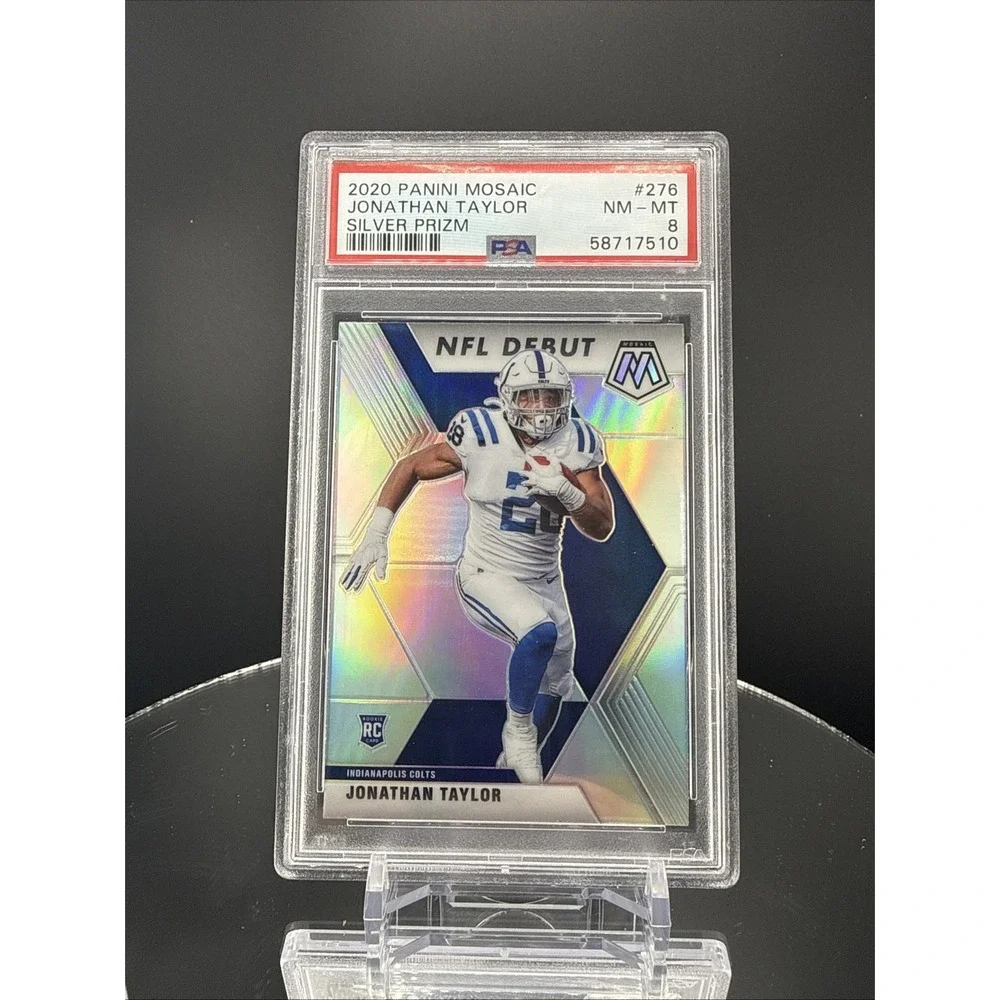JONATHAN TAYLOR 2020 RC Mosaic NFL Debut SILVER Prizm PSA 8